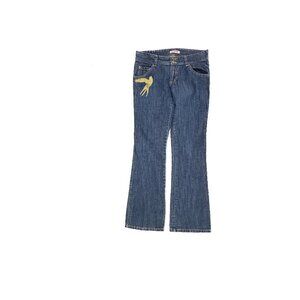Dear AB Bootcut Dove Detail Women's size 4 Dark‎ Blue Denim Jeans